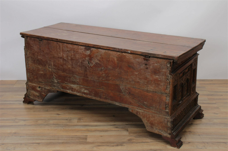 Italian Baroque Walnut Cassone, late 17th C