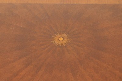 Regency Style Inlaid Mahogany Dining Table