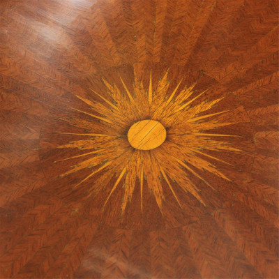 Regency Style Inlaid Mahogany Dining Table