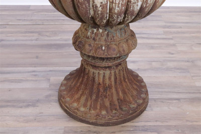 Pair of Massive Classical Style Cast Iron Urns