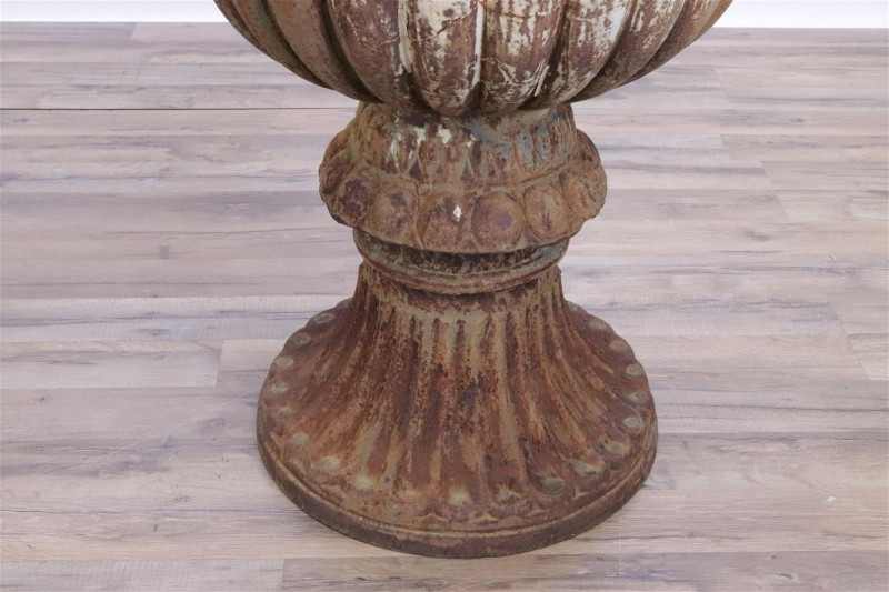 Pair of Massive Classical Style Cast Iron Urns