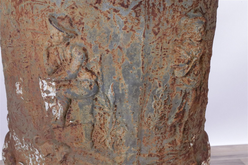 Pair of Massive Classical Style Cast Iron Urns