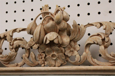 Rococo Style Figural Carved Cherry Mirror