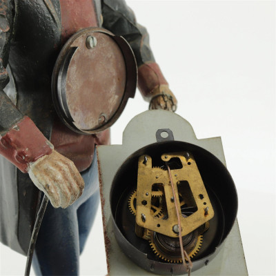 Cast Iron Clock Seller Clock - Lladro Figures