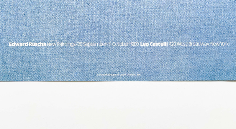 Ed Ruscha - Exhibition Poster for New Paintings, Leo Castelli Gallery