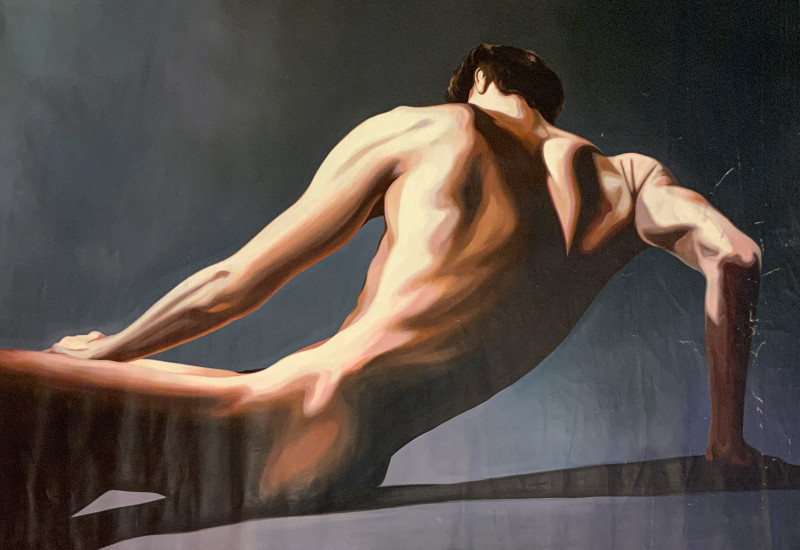 Lowell Nesbitt - Leaning Male (Homage to Jack Mitchell)