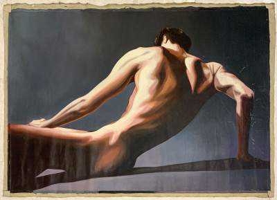 Lowell Nesbitt - Leaning Male (Homage to Jack Mitchell)