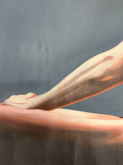 Lowell Nesbitt - Leaning Male (Homage to Jack Mitchell)