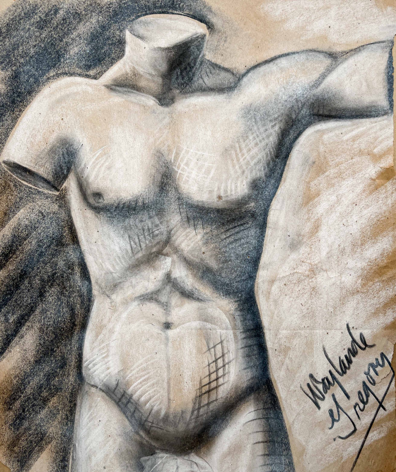 Waylande Gregory - Untitled (Study of Male Torso)