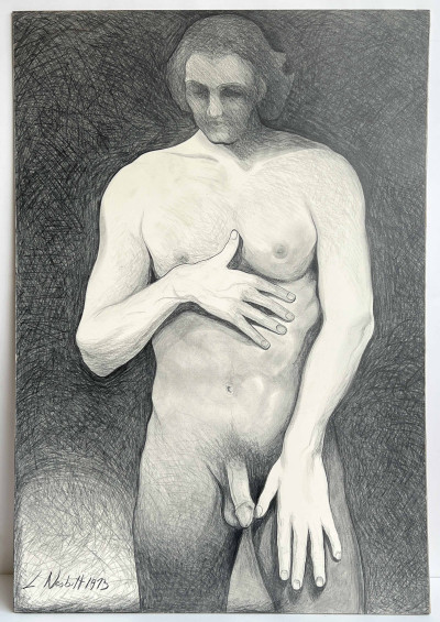 Lowell Nesbitt - Untitled (Male Nude)