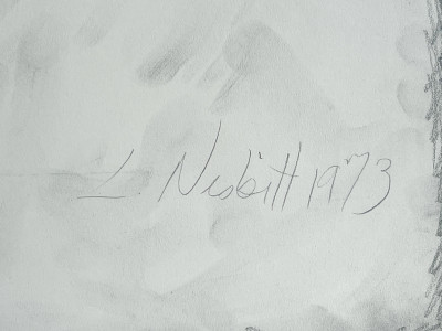 Lowell Nesbitt - Untitled (Reclining Male Nude with Spread Legs)