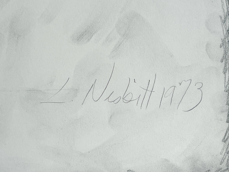 Lowell Nesbitt - Untitled (Reclining Male Nude with Spread Legs)