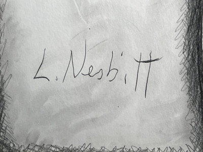 Lowell Nesbitt - Untitled (Nude Male with Hands Atop His Head)