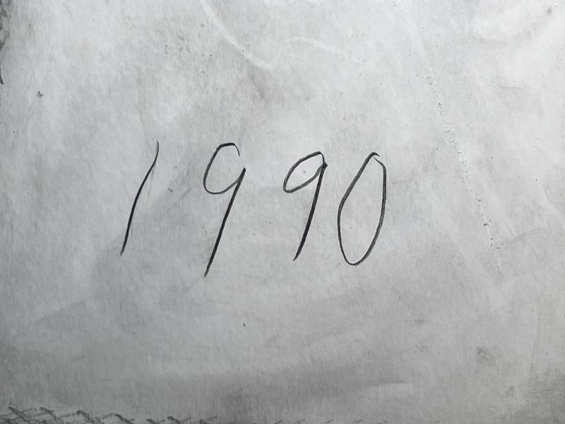 Lowell Nesbitt - Untitled (Nude Male with Hands Atop His Head)