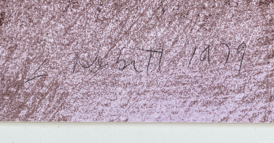 Lowell Nesbitt - Untitled (Floral Male Nude)