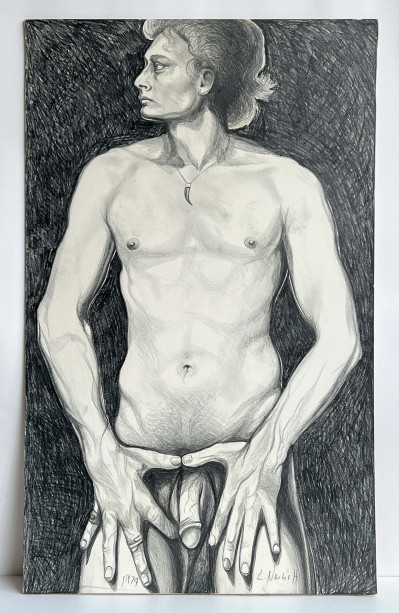 Lowell Nesbitt - Untitled (Male Nude)