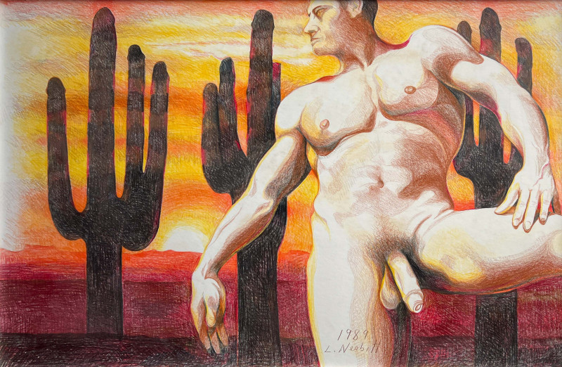 Lowell Nesbitt - Untitled (Desert Nude)