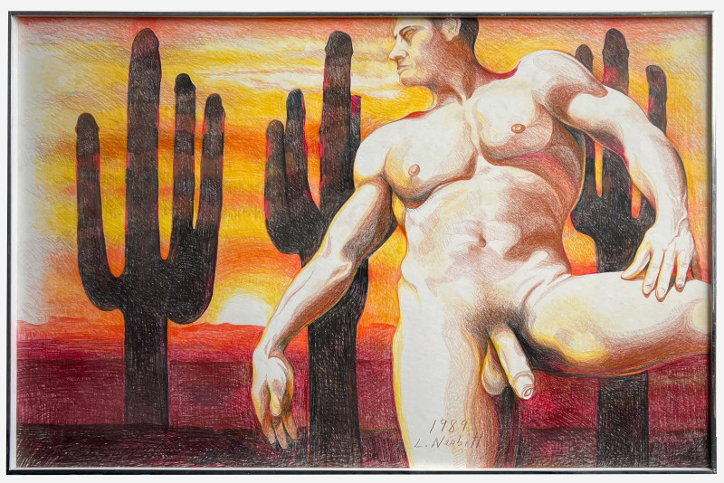 Lowell Nesbitt - Untitled (Desert Nude)