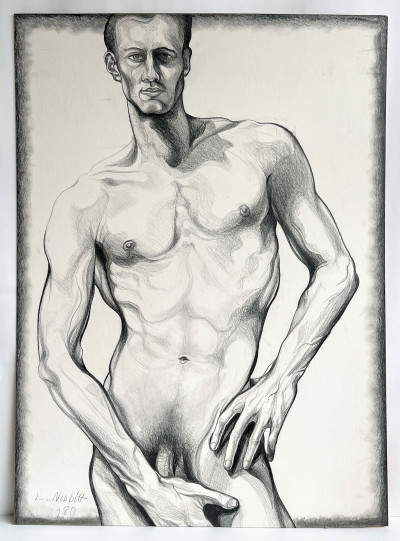 Lowell Nesbitt - Untitled (Male Nude)