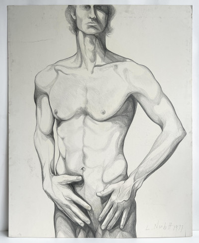Lowell Nesbitt - Untitled (Male Nude)
