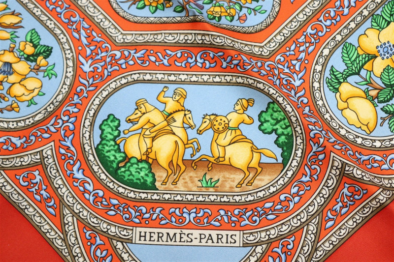 Hermes Qalamdan Twill Silk Scarf