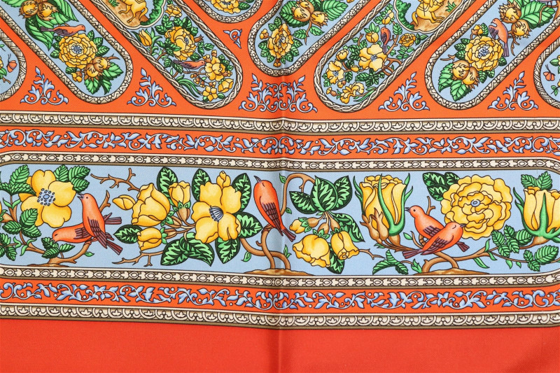 Hermes Qalamdan Twill Silk Scarf