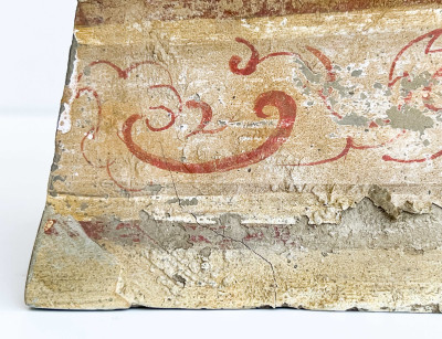 Pair of Chinese Painted Pottery Fanghu Form Vessels and Covers