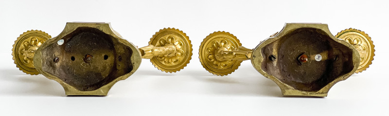 Pair of Louis XVI Gilt-Bronze Candelabra, in the manner of Jean-Charles Delafosse