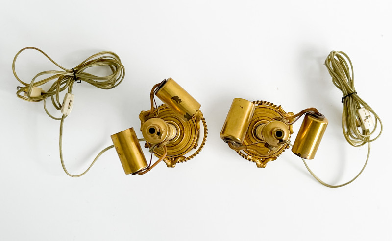 Pair of Louis XVI Ormolu-Mounted Marble Cassolettes, mounted as lamps