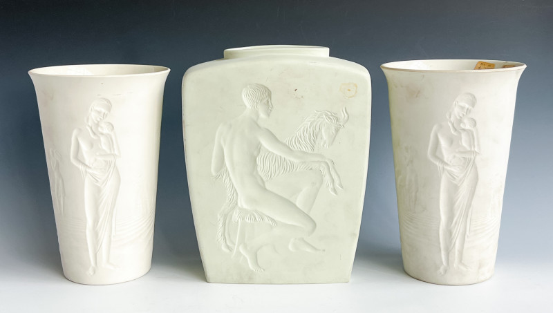 Siegmund Schütz for KPM Porcelain Vases, Group of 3