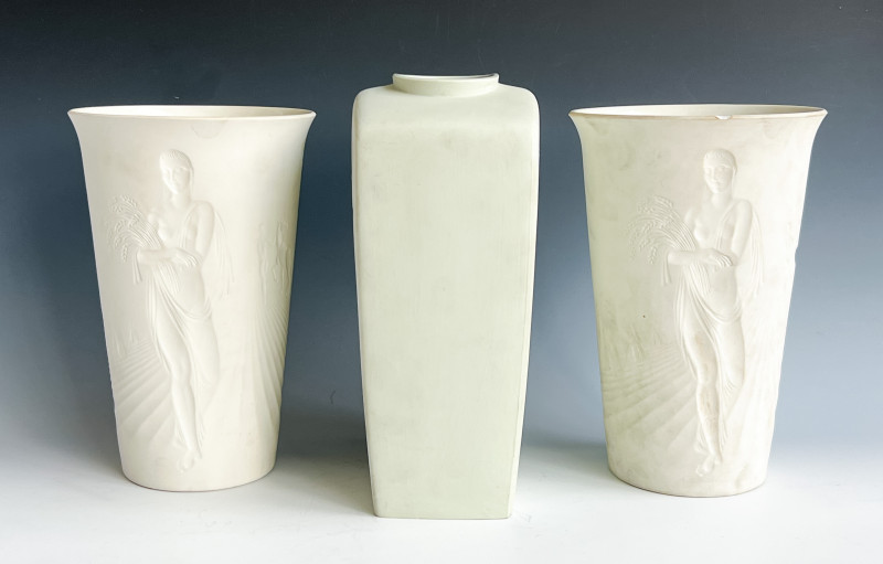 Siegmund Schütz for KPM Porcelain Vases, Group of 3