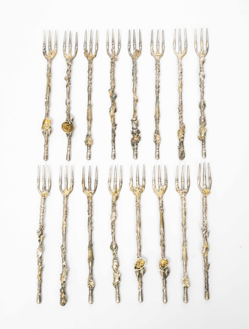 Gorham 'Bluepoint' Sterling Silver Seafood Forks, Set of 16