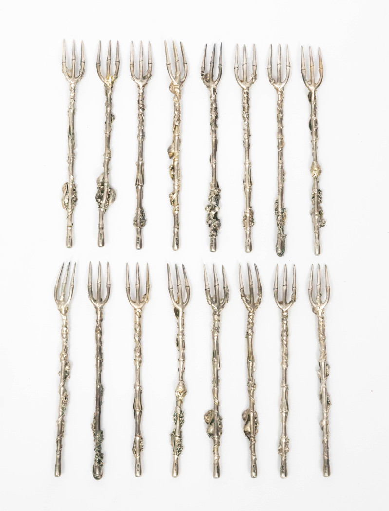 Gorham 'Bluepoint' Sterling Silver Seafood Forks, Set of 16