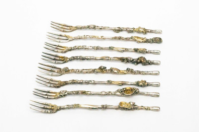 Gorham 'Bluepoint' Sterling Silver Seafood Forks, Set of 16