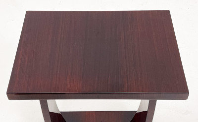 Assortment of Art Deco Lacquered Tables and Stands, in the style of Jules Leleu