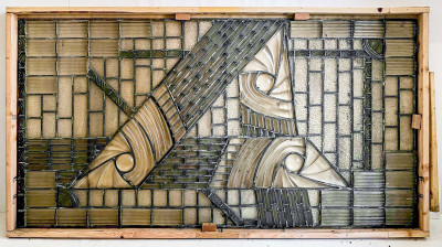 Monumental Art Deco Leaded Glass Window