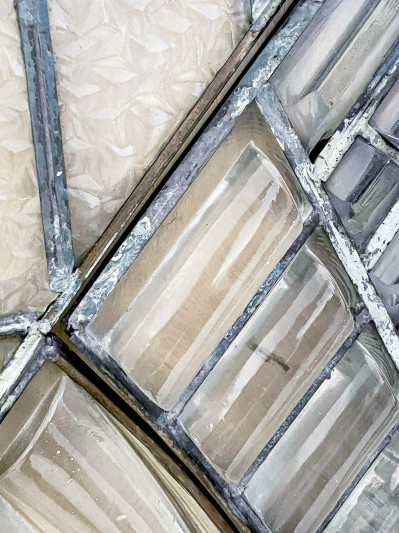 Monumental Art Deco Leaded Glass Window