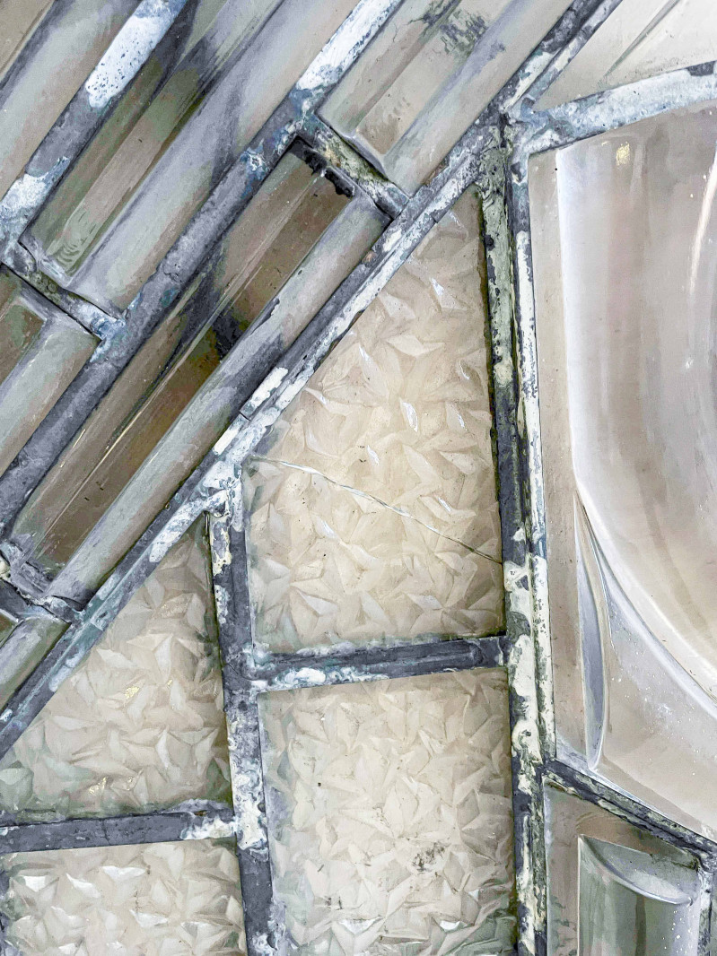 Monumental Art Deco Leaded Glass Window