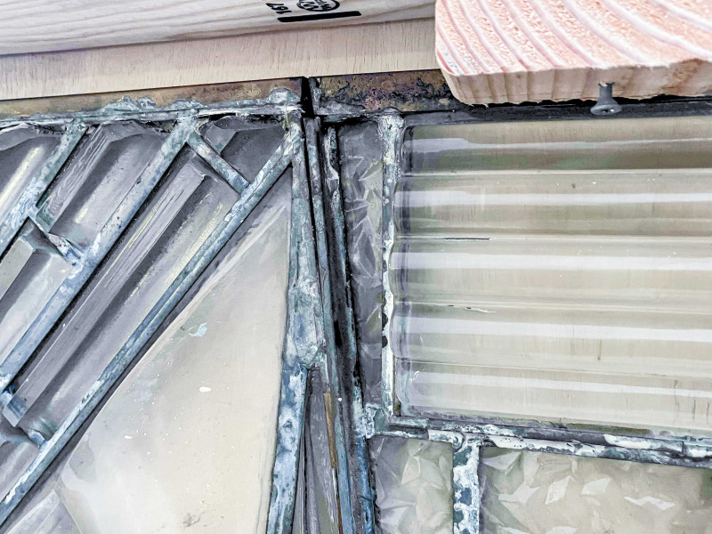 Monumental Art Deco Leaded Glass Window