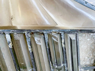 Monumental Art Deco Leaded Glass Window