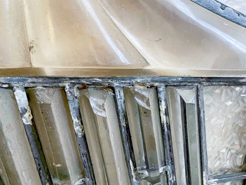 Monumental Art Deco Leaded Glass Window