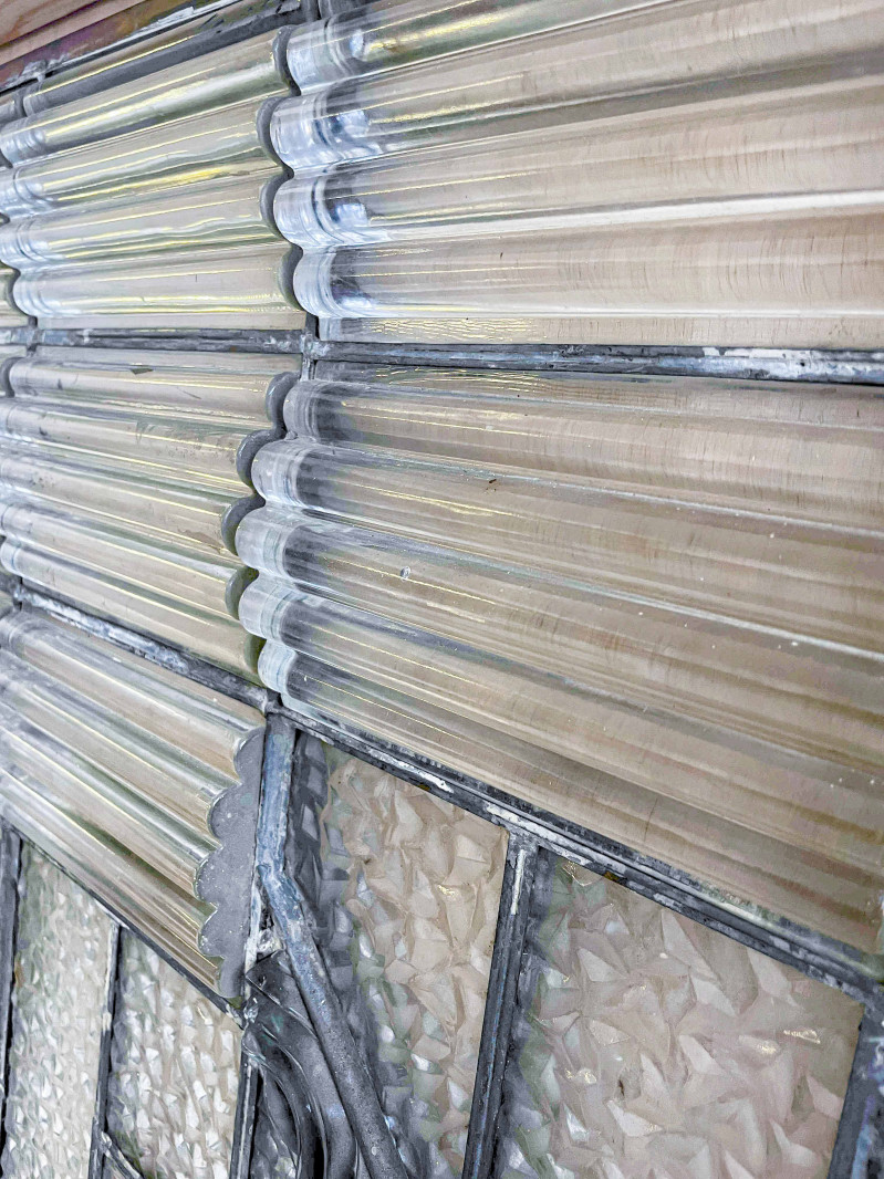 Monumental Art Deco Leaded Glass Window