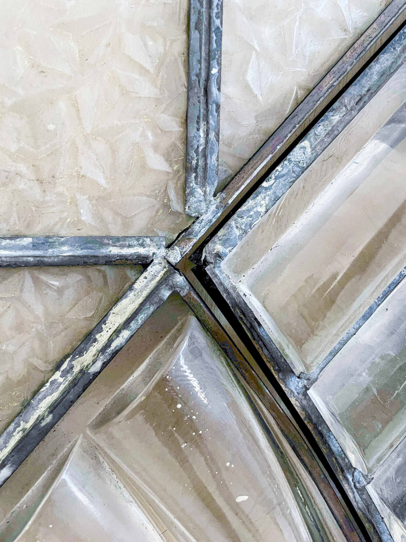 Monumental Art Deco Leaded Glass Window