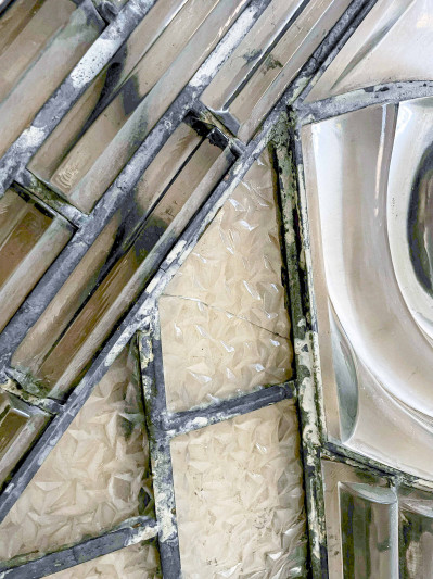 Monumental Art Deco Leaded Glass Window