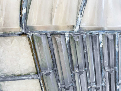 Monumental Art Deco Leaded Glass Window