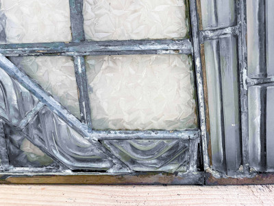 Monumental Art Deco Leaded Glass Window