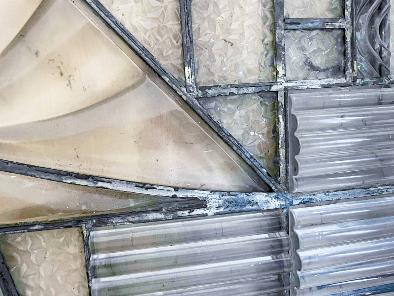 Monumental Art Deco Leaded Glass Window