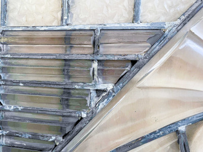 Monumental Art Deco Leaded Glass Window