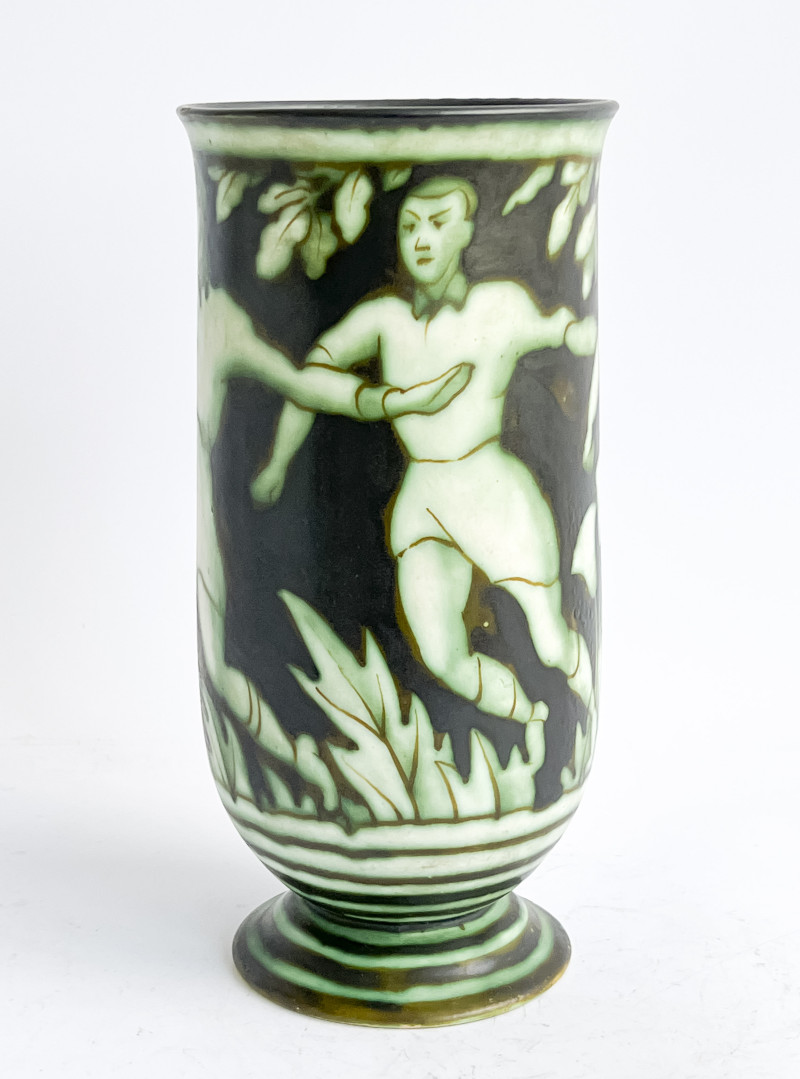 Charles Catteau for Boch Frères Keramis - Vase with Football Motif