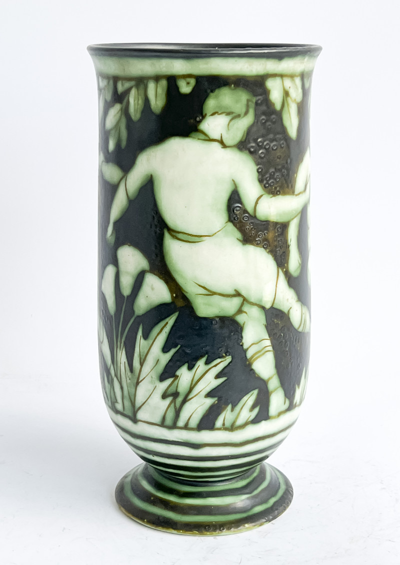 Charles Catteau for Boch Frères Keramis - Vase with Football Motif